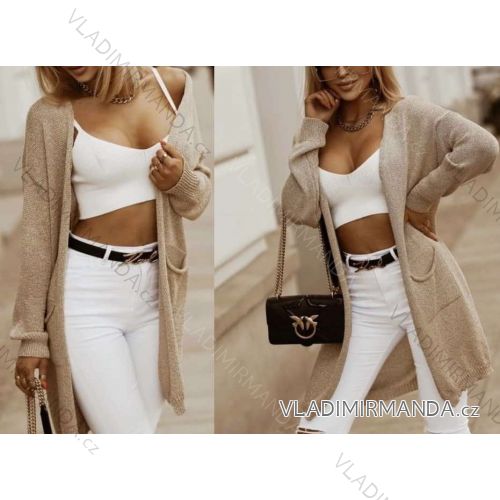 Kabát flaušový teplý dlouhý dámský (UNI S/M) ITALSKÁ MÓDA IMD20159