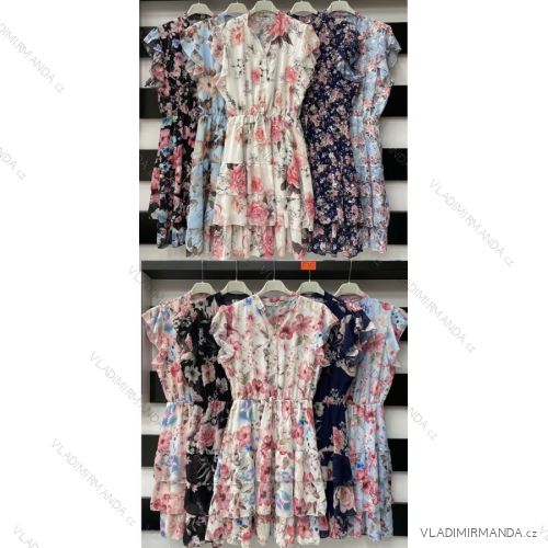 Kleid mit 3/4 Ärmeltasche für Damen (uni sl) ITALIAN Fashion IM3181746