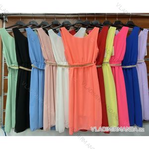 Kleid mit 3/4 Ärmeltasche für Damen (uni sl) ITALIAN Fashion IMWD20527