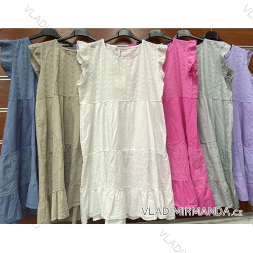Kleid mit 3/4 Ärmeltasche für Damen (uni sl) ITALIAN Fashion IMWD20527