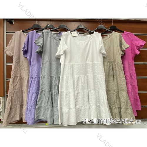 Kleid mit 3/4 Ärmeltasche für Damen (uni sl) ITALIAN Fashion IMWD20527