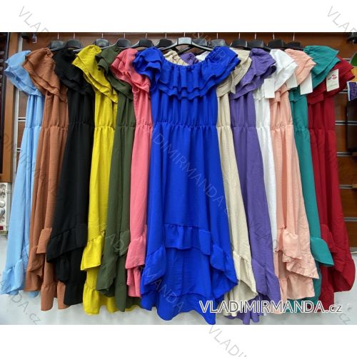Kleid mit 3/4 Ärmeltasche für Damen (uni sl) ITALIAN Fashion IMWD20527