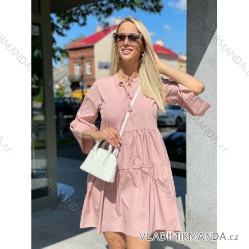 Sommerkleid Langarm geblümte Damen (UNI S / L) ITALIAN FASHION IMK20150