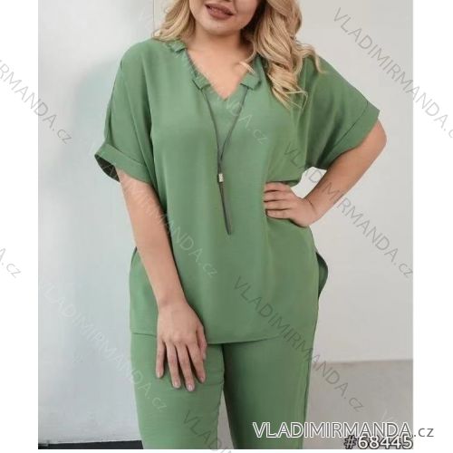 Hemdbluse 3/4 Ärmel (UNI XL-3XL) ITALIENISCHE MODA IM420486