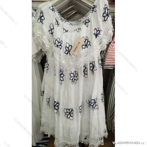 Lässiges Kurzarmkleid für Frauen (uni xl / 2xl) ITALIAN MODA IM720042