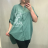 Tunika Shirt 3/4 Langarm Damen (uni M-L) ITALIENISCHE MODE IM420362 2XL-4XL grün
