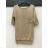 Kleid mit 3/4 Ärmeltasche für Damen (uni sl) ITALIAN Fashion IMWD20527 Gold S / M