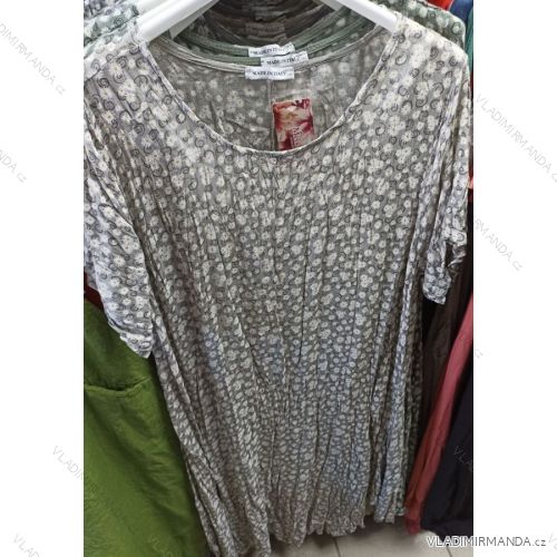 Kleid Kurzarm Damen (Uni L-2XL) ITALIENISCH MODA IMS20004