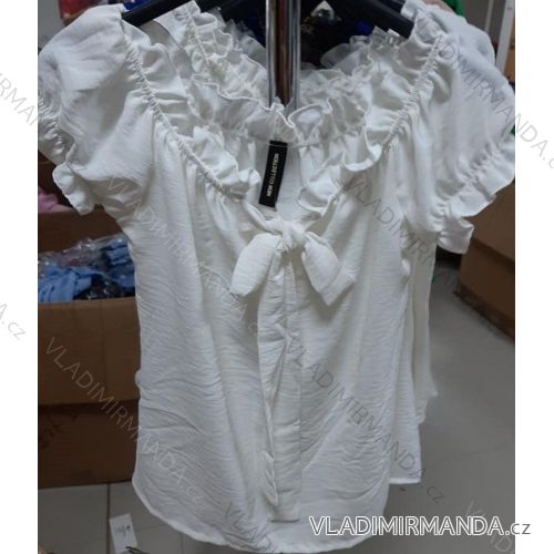 Bluse All Shirt 3/4 Langarm Damen (Uni XL / 2XL) ITALIAN FASHION IM720035