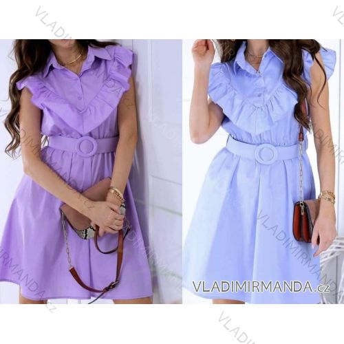 Kleid mit Knöpfen und geknöpften Damen (uni s-m) ITALIAN FASHION IM2203948