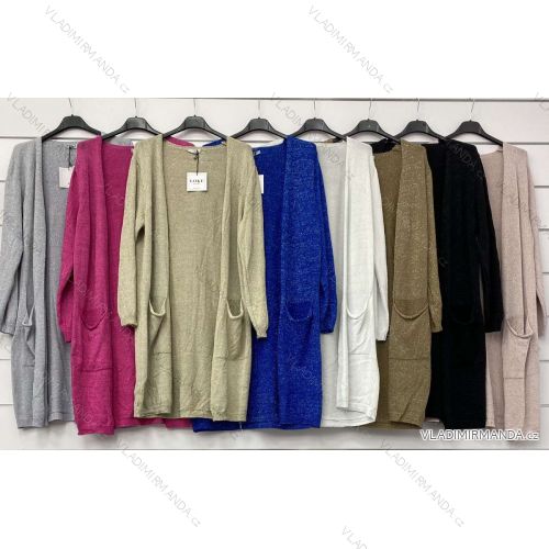 Kabát flaušový teplý dlouhý dámský (UNI S/M) ITALSKÁ MÓDA IMD20159