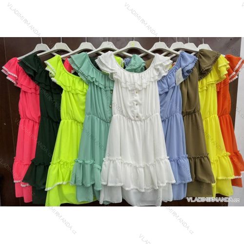 Kleid mit 3/4 Ärmeltasche für Damen (uni sl) ITALIAN Fashion IM3181746