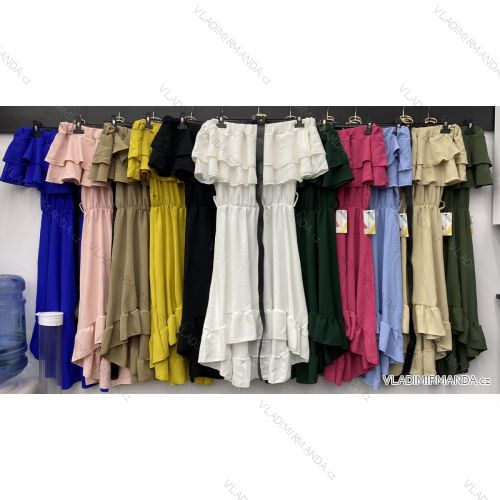 Kleid mit 3/4 Ärmeltasche für Damen (uni sl) ITALIAN Fashion IMWD20527