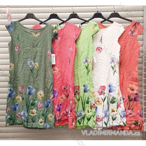 Kleid mit 3/4 Ärmeltasche für Damen (uni sl) ITALIAN Fashion IM3181746