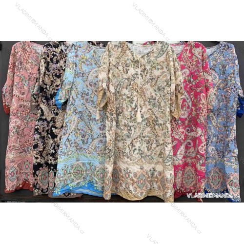 Kleid mit 3/4 Ärmeltasche für Damen (uni sl) ITALIAN Fashion IM3181746