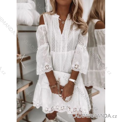 Kleid mit 3/4 Ärmeltasche für Damen (uni sl) ITALIAN Fashion IM3181746