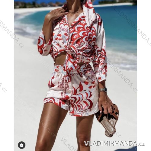 Set Hoodie Langarm und Jogginghose 3/4 kurze Frauen (UNI S / L) TURKISH FASHION IMK20141