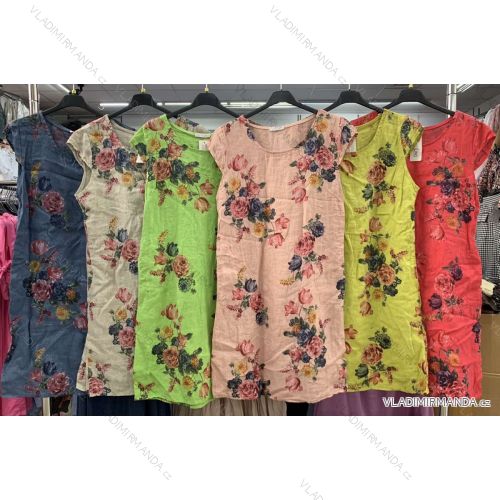 Kleid mit 3/4 Ärmeltasche für Damen (uni sl) ITALIAN Fashion IM3181746