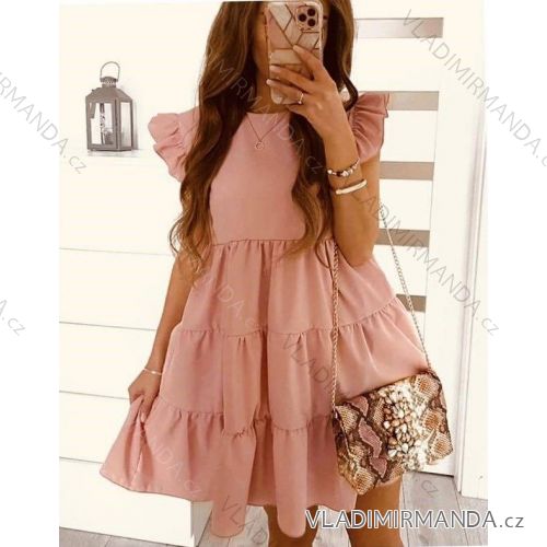 Kleid mit Knöpfen und geknöpften Damen (uni s-m) ITALIAN FASHION IM2203948