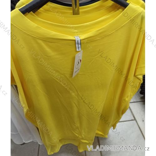 Tunika verlängertes Kleid Mini Kurzarm Damen OVERSIZE (UNI M / 2XL) ITALIENISCHE MODE IM720052