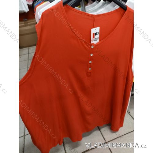 Ärmellose Tunika ärmelloser Sommer (uni sl) ITALIENISCHE Mode IM717150