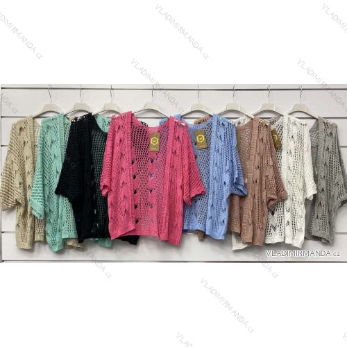 Kabát flaušový teplý dlouhý dámský (UNI S/M) ITALSKÁ MÓDA IMD20159