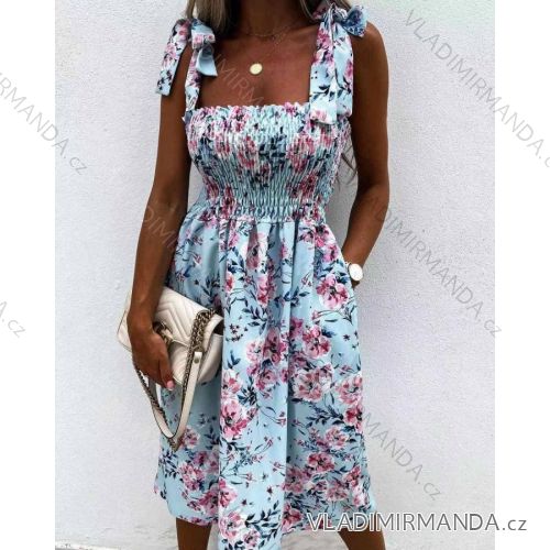 Kleid mit 3/4 Ärmeltasche für Damen (uni sl) ITALIAN Fashion IMWD20527