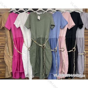 Kleid mit 3/4 Ärmeltasche für Damen (uni sl) ITALIAN Fashion IM3181746