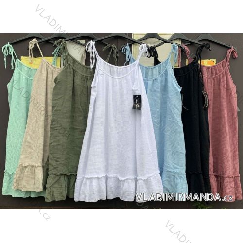 Kleid mit 3/4 Ärmeltasche für Damen (uni sl) ITALIAN Fashion IM3181746
