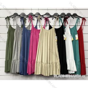 Kleid mit 3/4 Ärmeltasche für Damen (uni sl) ITALIAN Fashion IMWD20527