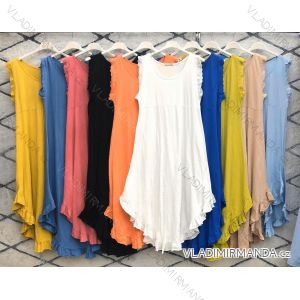 Kleid mit 3/4 Ärmeltasche für Damen (uni sl) ITALIAN Fashion IMWD20527