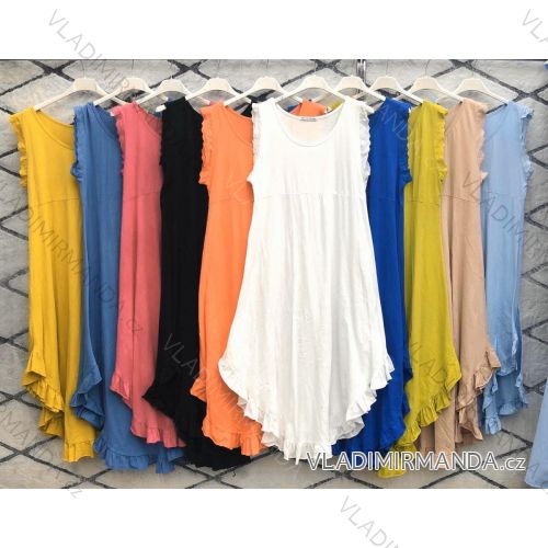 Kleid mit 3/4 Ärmeltasche für Damen (uni sl) ITALIAN Fashion IMWD20527
