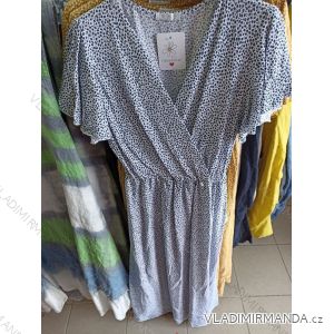 Kleid Kurzarm Damen (Uni L-2XL) ITALIENISCH MODA IMS20004