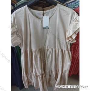 Kleid Kurzarm Damen (Uni L-2XL) ITALIENISCH MODA IMS20004