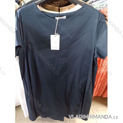 Kleid Kurzarm Damen (Uni L-2XL) ITALIENISCH MODA IMS20004