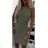 Kleid mit 3/4 Ärmeltasche für Damen (uni sl) ITALIAN Fashion IMWD20515 <p>Khaki</p> S / M