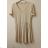 Lässiges Kurzarmkleid (UNI S-L) ITALIENISCHE MODE IMWD21ELI béžová S / M