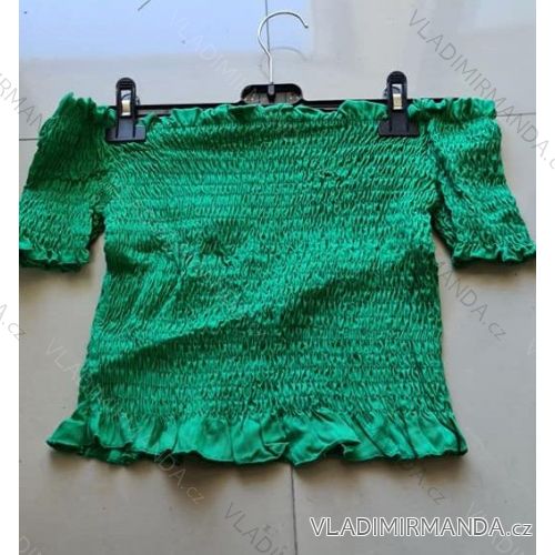 Top T-Shirt kurz mit nackten Schultern Frauentarnung (uni s / m) ITALIENISCHE MODA IMM202692
