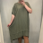 Kleid Kurzarm Damen (Uni L-2XL) ITALIENISCH MODA IMS20004
