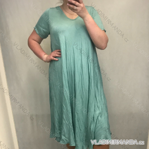 Kleid Kurzarm Damen (Uni L-2XL) ITALIENISCH MODA IMS20004