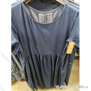 Denim Short Summer Damen trägerloses Kleid (uni s / l) ITALIAN FASHION IM720103
