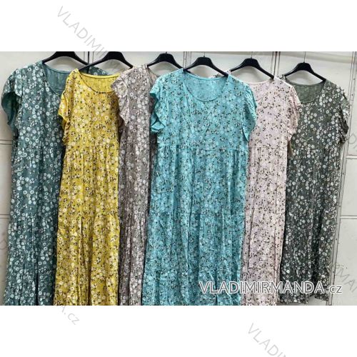 Kleid / Tunika Königin Damen 3/4 Ärmel (uni sl) ITALIENISCHE Mode IMC19052 XL-2XL pink