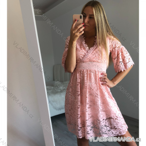 Damen Spitze Langarmkleid (S / M ONE SIZE) ITALIAN FASHION IM4211028 / V / DR