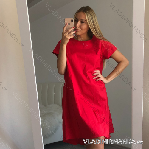 Sommer Oversize Kurzarmkleid Damen (XL / 2XL ONE SIZE) ITALIAN FASHION IMS21064