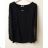 T-Shirt long Ärmel Damen (uni s-m) HDM IMT173689 schwarz S / M
