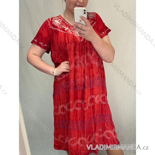 Sommer Kurzarm Sommerkleid (M-3XL) POLISH FASHION PME21035