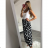 Sommerlanges Kleid mit Trägern Frauen (S / M ONE SIZE) ITALIENISCHE MODE IMD21616