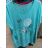 Kurzarm-Sommerkleid für Damen (UNI S-M) ITALIAN FASHION IMN20067 2XL/3XL türkis