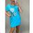 Kurzarm-Sommerkleid für Damen (UNI S-M) ITALIAN FASHION IMN20067