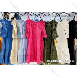 Kleid mit 3/4 Ärmeltasche für Damen (uni sl) ITALIAN Fashion IM3181746